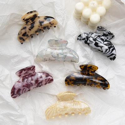 China Claw Clip Baoli Leopard Pattern Acetate Hair Claw Clips Large Claw Clips Niche Stats Design Shark Clip Hair Accessories For Women for sale