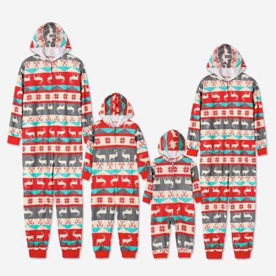 China Family Matching QUICK DRY Pajamas Sets Christmas Hooded PJ Sleepwear Printed Loungewear For Mens Womens Boys Girls Baby M3278 for sale