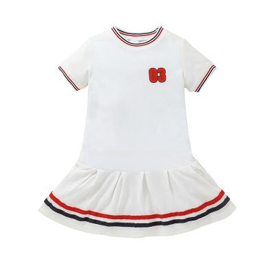 China Preppy Baby Girl Dress Shorts Breathable 2-6 Years Sleeving A Line Dress MHA201118A for sale