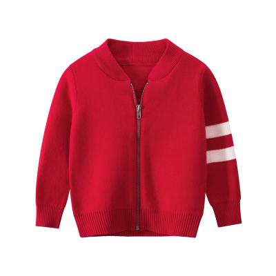 China Breathable 100% Cotton Kids Sweater Outwear Cardigan With Zipper For 1-9 Years Old Kid Girls Boys H19071 for sale