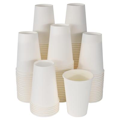 China White Paper Biodegradable Custom Hot Tea Biodegradable Logo Single Wall Cup Disposable Coffee Paper Cups for sale