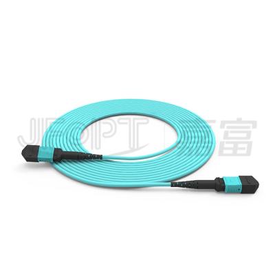 China High Quality LSZH MPO APC Patch Cord OM3 8 12 24 Cores Standard Fiber Optic Cable Loss MPO MTP Trunk Cables for sale