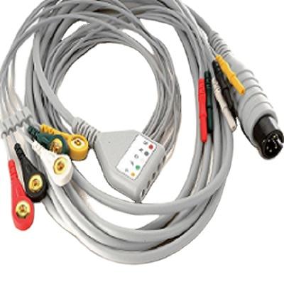 China Metal and Cable 6pin IEC/AHA CE and ISO 13485 Approval Best Price ECG 5 Lead Cable for sale