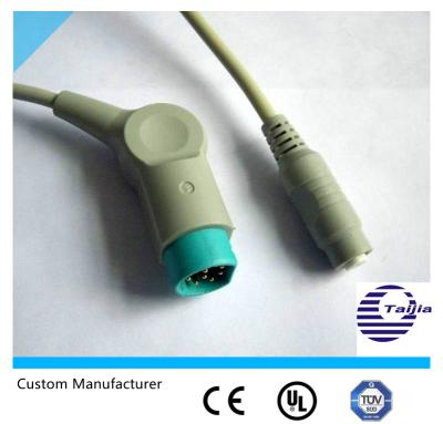 China Compatible Siemens Blood Pressure Transducer Adpter Invasive Cable For HP Connector 4J Plug TJ001-1000 for sale