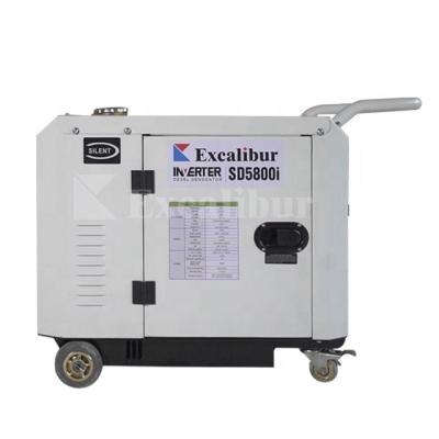 China 2022 hot sale Excalibur 1 phase S6500DS portable silent diesel generator 12.5L for sale