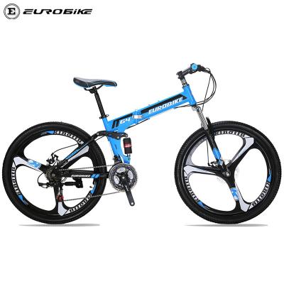 China Eurobike Factory G4 26 Inch Folding Bike Mountain Bike 21speed Full Suspension Bicycle Bicicleta Woman Style for sale