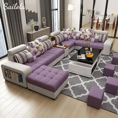 China Living Room Adjustable Luxury Corner Sofa Set Furniture Couch Living (Others) Room Canvas Sofas For Home for sale