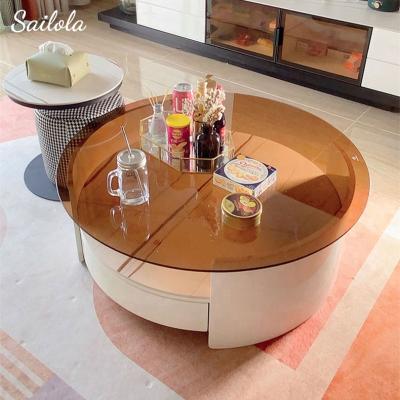 China Nordic Durable Living Room Furniture Pine Wood Coffee Table Set Slate Glass Coffee Tables for sale