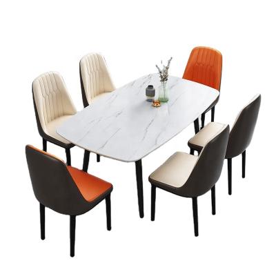 China Wholesale Durable Nordic Modern Dining Room Furniture 4 Dining Table And 6 Seat Dining Table Marble Chair for sale