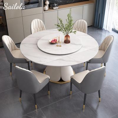 China Durable Luxury Furniture Matching Dining Chair Stainless Steel Frame Modern Dining Tables for sale