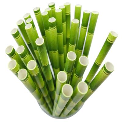 China Food Grade Wulian Disposable Hot Drink Straw Custom Printed Drinking Bamboo Straw Paper for sale