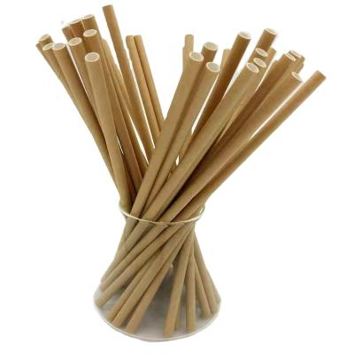 China Party Food Grade Eco Friendly Wulian Party Natural Paper Straws 12mm*210mm for sale