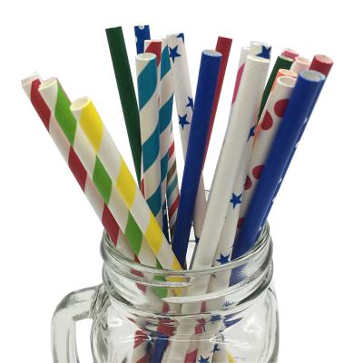 China Smooth Restaurant or Viable Supply Party Drinking Straw Stripped Paper Straw for sale