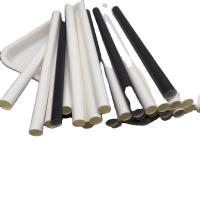 China Environmental Protection Disposable Qualified Large Opening Paper Straw With Bold And High -Temperature -Resistant Softening for sale