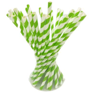 China Eco Friendly Drinking Paper Green Stocked Food Grade Wulian Straw Biodegradable Colored Striped White Straws for sale