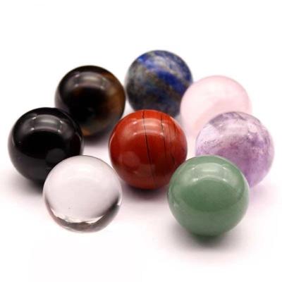 China Hot Collection China Gemstone Sphere Small Crystal Quartz Stone Balls Beads Chakra Healing Reiki Decor for sale