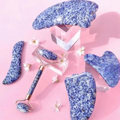 China China Hot Sodalite Gua Sha Jade Roller Face Massage Stone Crystal for sale