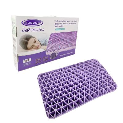 China Bent Band GEL Pillows Constant Temperature 3D Hyper Soft Elastic Material Pressure Releasing Grid Gel Neck Pillow for sale