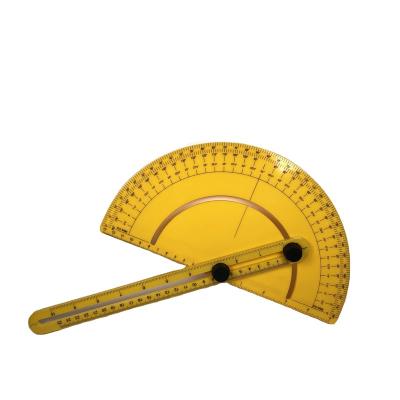 China 2in1 Multifunctional Ruler Sector Fold Ruler Angle Engineer Protractor 180 Degree Multi Protractor Angle Ruler for sale