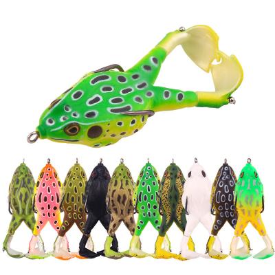 China Silicone USA Vintage Air Bravvo Hollow Body Killer Pike Soft Rubber Superiorfishing Surface Thai Winner Fake Frog Lure Bait Latex 1pcs for sale