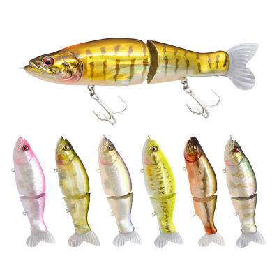 China ABS Plastic 135mm 28g Freshwater Saltwater Glide Jointed Swimbait Fishing Lure Hard Bionic Bass Trout Swim Bait for sale