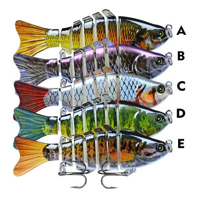 China ABS Plastic 10cm 15.5g lure plastic hard bait multi-section fish 7 sections lure bionic bait lures fishing carp bait for sale