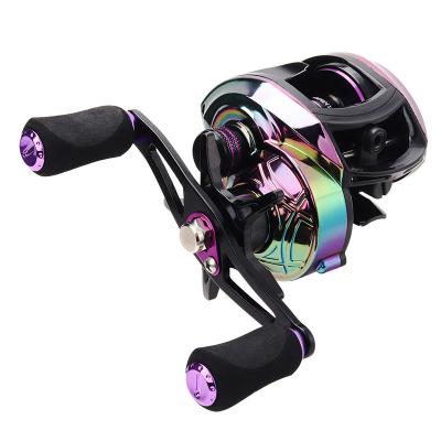 China Aluminum Alloy Aurora 11+1BB 7.2:1 Gear Ratio 8 kg drag LightWeight design Aurora Color Metal Baitcasting Fishing Reel for sale