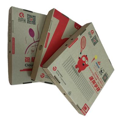 China Corrugated Single Pizza Boxes Recyclable Eco Friendly Available Custom Pizza Boxes for sale