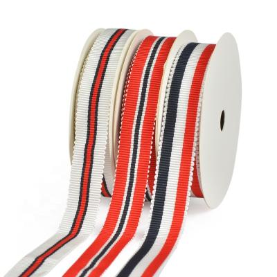 China 16 Mm High Quality Rib Stripe Knitting Accessory Double Ribbon Belt Face Hair Ribbon DIY Gift Decoration Items for sale