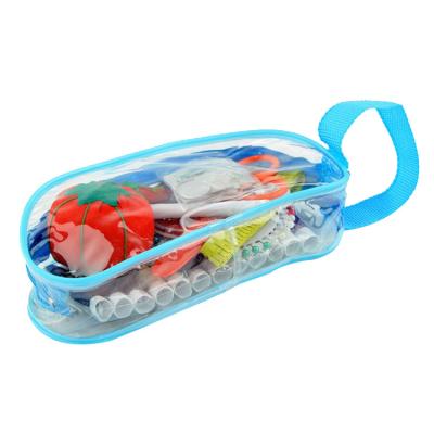 China High Quality Convenient Transparent Bag Mini Travel Sewing Kit Portable PVC Set for sale