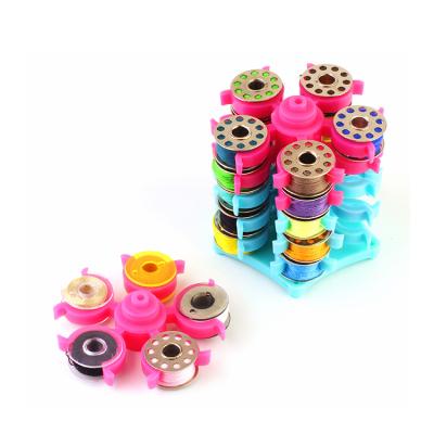 China Wholesale Silicon Color Silicone Bobbin Storage Rotating Box Bobbin Tower for sale