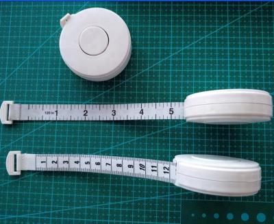 China PVC+ABS Plastic 300cm / 120 inch White Custom Retractable Plastic Tape Measure for sale