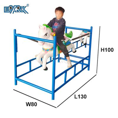 China Theme Parks Amusement Park Kids Rocking Horse Rider Spring Horse Toys Cheap Price Unpowered for sale