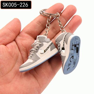 China Pendants & Collections Air Jordan 1 Yeezy Dunk Key Chain 3D Shoes Mini Sneaker Christmas Gift for sale