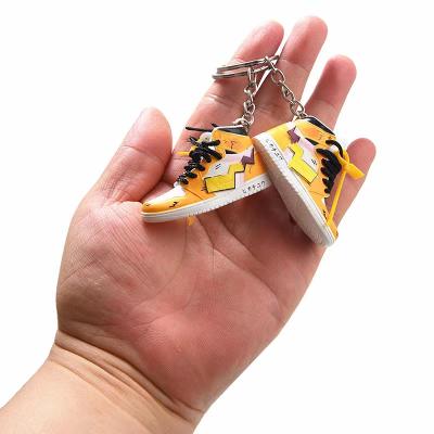 China 2021 Latest Mini Pendants Toys 3d Mini Shoe Hand Gift Jordan 1 Sneaker Cartoon Shoes Key Chain for sale