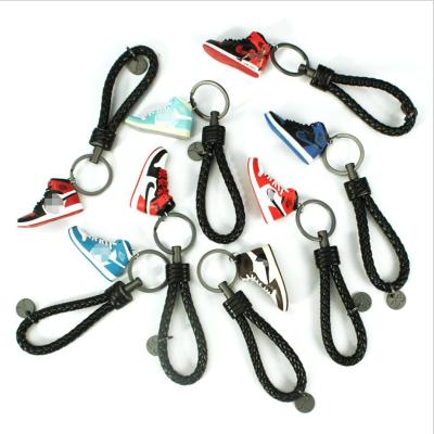 China Shoe Head Chain Pendant Lanyard 3D Mini AJ PVC Sneaker Rope Leather Shoe Pendants/Mini Accessories for sale