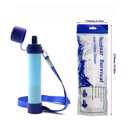 China Adventure Outdoor Professional Outdoor Emergency Survival Survival Water Filter Soft Portable Straw for sale