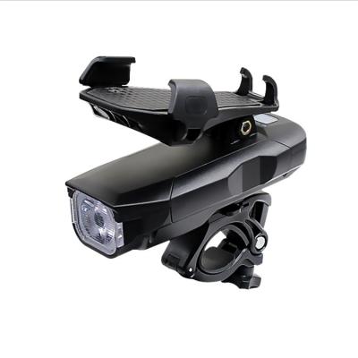 China ABS Hot Sale Customizable Mountain Bicycle Led Headlights Bike With Stents Bicycle Light Led With Horn for sale