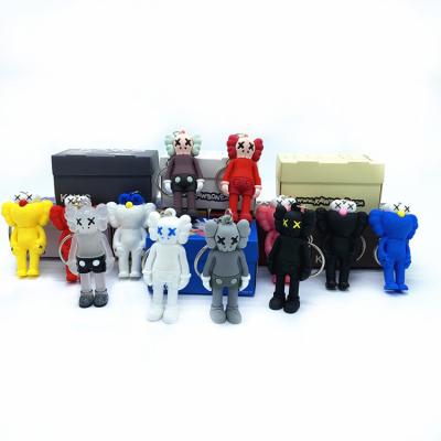 China Wholesale 3D Cartoon Sesame Soft Rubber Doll Street Hanging PVC Cartoon Key Chain With Box for sale