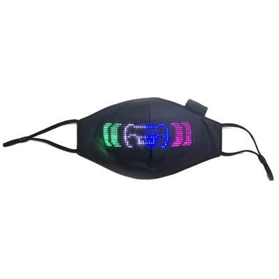 China DIY message +app control newcomers APP mobile phone controlled LED light luminous message programmable facemask for Halloween party event for sale