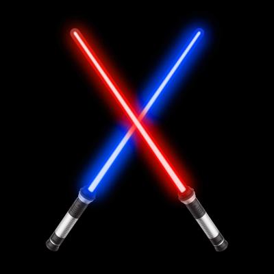 China Color Changing Cosmic Decorative Simulation Weapon Starwars Entertainment Double-bladed Lightsaber Children Toy Gift for sale