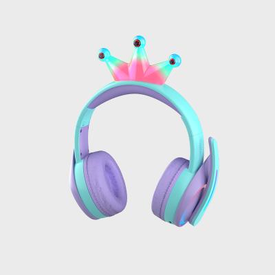 China Unicorn Cat Ear Design and RGB LED Light Unicorn Cat Ear Kids Headphones Wired with Microphone Music Computer Mobile Phone Gaming Headset Kids for sale