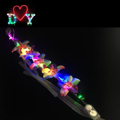 China Artificial Flower New Arrival Led Glowing Wreath Wedding Flower Garland Lights for sale