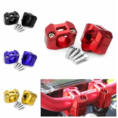 China Mountain Bikes CNC Aluminum Handlebar Fat Bar Risers Mount Clamp Adapter 22MM 28MM For Dirt Bike Racing Motorcycle Enduro Supermoto MX ATV for sale