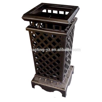 China Multiple Fields Cast Aluminum Public Dust Bin For Outdoor Garbage Bin Rack for sale