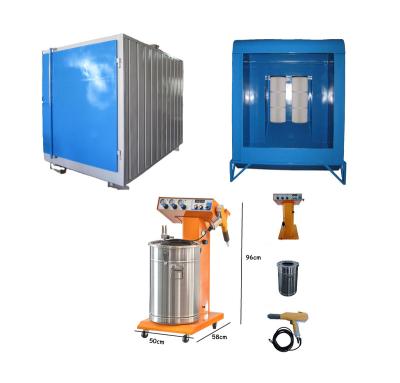 China Machinery Repairs Workshop Electrostatic Metal Powder Coating Equipment Spray Gun Paint Booth Processing Oven Powder Coating Machine System Package for sale