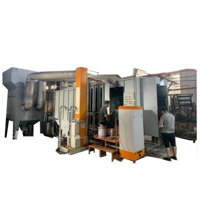 China Automatic Customized Electrostatic Powder Coating Working Conveyor System Powder Coating Line For Metal Works for sale