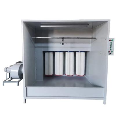 China Batch Efficient Industrial Manual Metal High Electrostatic Powder Coating With Filters Recovery Powder Coating Booth for sale