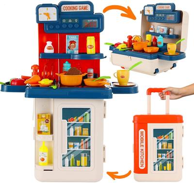 China Wholesale Material Kids Eco-Friendly Kitchen Pretend Cooking Game Set Customized Kids Pretend Play Kitchen Toys for sale