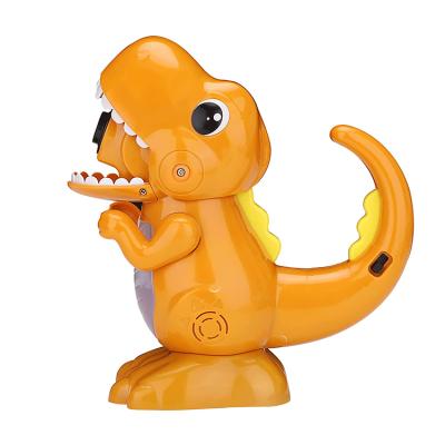 China Plastic Bubble Blower Mini Dino Gatling Automatic Bubble Blower Gun For Kids Birthday Gifts for sale